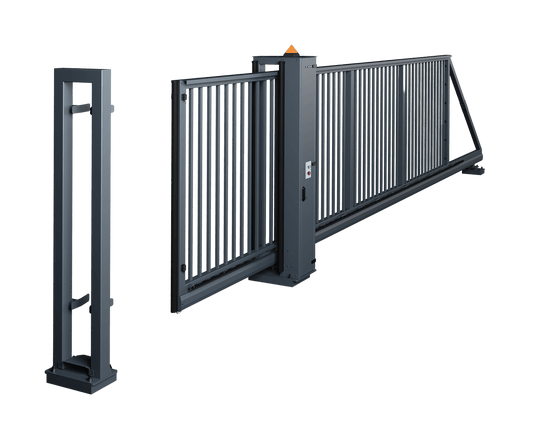 WSP 130 automated cantilever sliding gate in anthracite grey