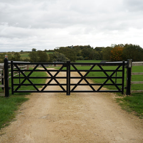 EstateGuard double leaf five-bar style automated swing gates