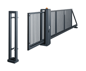 WSP 130 automated cantilever sliding gate in anthracite grey